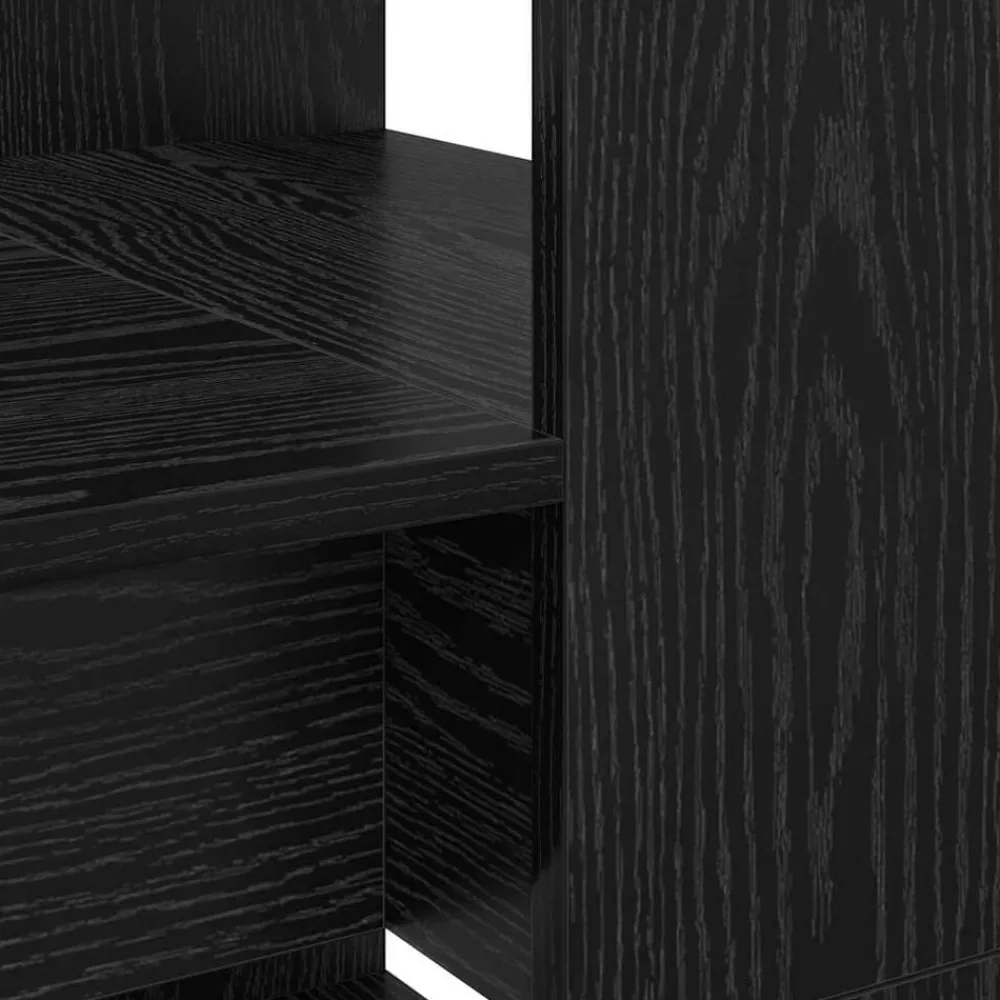 vidaXL Escritorio 113 x 54 x 120 cm Madera de ingeniería Roble negro Outlet