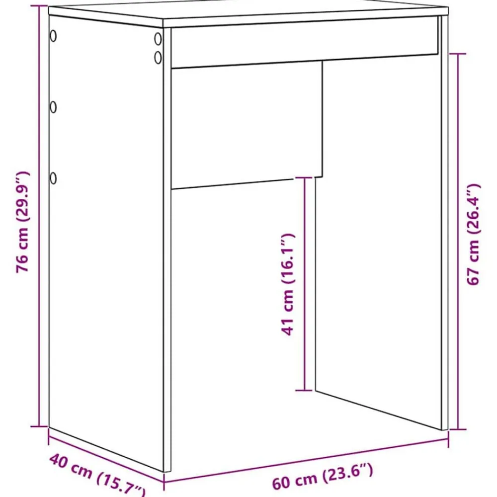 vidaXL Mobiliario De Oficina-Escritorio 60 x 40 x 76 cm