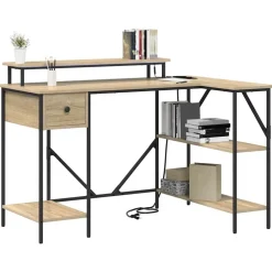 vidaXL Escritorio 120 x 79 x 86,5 cm Madera de ingeniería Roble Sonoma Sale