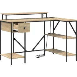 vidaXL Escritorio 120 x 79 x 86,5 cm Madera de ingeniería Roble Sonoma Sale