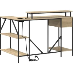 vidaXL Escritorio 120 x 79 x 86,5 cm Madera de ingeniería Roble Sonoma Sale