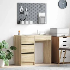 vidaXL Mobiliario De Oficina-Escritorio 90 x 37.5 x 75 cm Madera de ingeniería