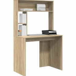 vidaXL Escritorio 91 x 50 x 149 cm Madera de ingeniería Roble Sonoma Outlet
