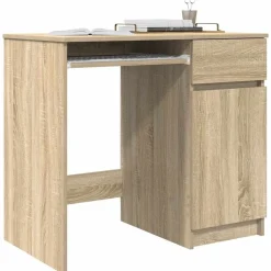 vidaXL Escritorio 86x49x76 cm madera de ingeniería Roble Sonoma New