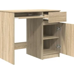 vidaXL Escritorio 86x49x76 cm madera de ingeniería Roble Sonoma New