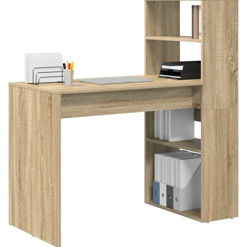 vidaXL Mobiliario De Oficina-Escritorio 113 x 54 x 120 cm Madera de ingeniería