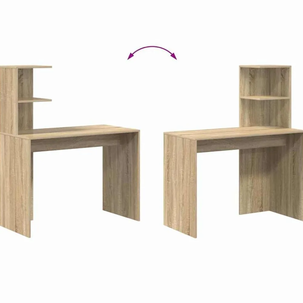 vidaXL Mobiliario De Oficina-Escritorio 102 x 50 x 124 cm Madera contrachapada