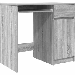 vidaXL Mobiliario De Oficina-Escritorio Sonoma gris 86x49x76 cm madera de ingeniería