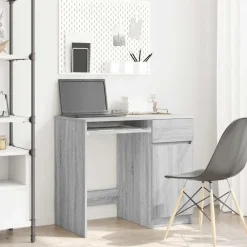 vidaXL Mobiliario De Oficina-Escritorio Sonoma gris 86x49x76 cm madera de ingeniería