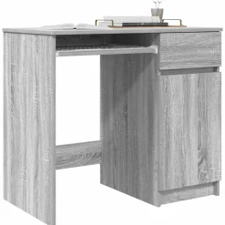 vidaXL Mobiliario De Oficina-Escritorio Sonoma gris 86x49x76 cm madera de ingeniería