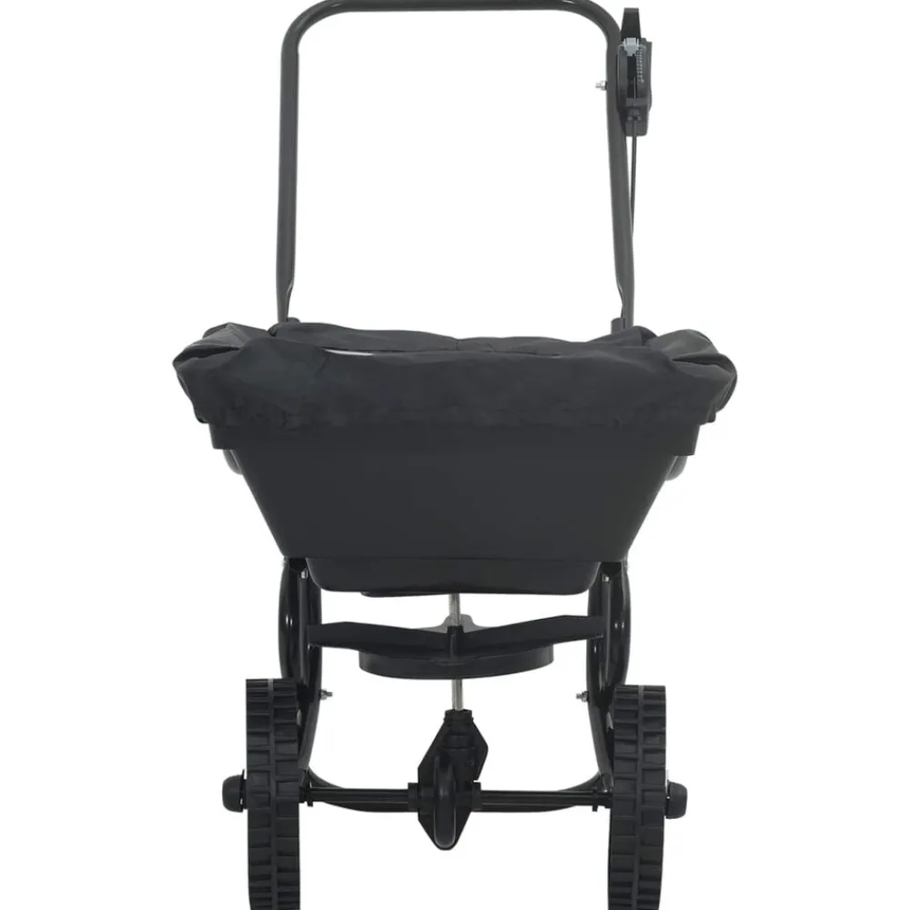 vidaXL Jardín-Esparcidor Negro 82 x 46 x 75 cm PVC y Acero