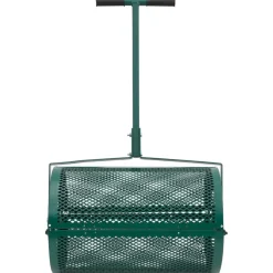 vidaXL Jardín-Esparcidora de compost acero 75L verde Ø40x60 cm