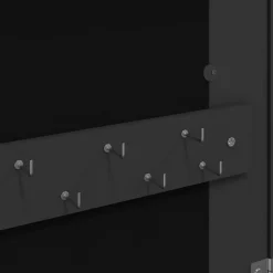 vidaXL Espejo con joyero y luces LED para pared Negro Clearance