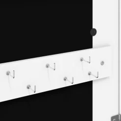 vidaXL Espejo con joyero y luces LED para pared Blanco Clearance