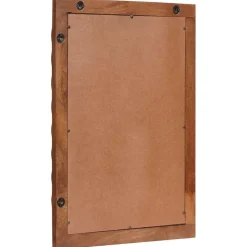 vidaXL Espejo de baño Acabado de Acacia Marrón 50 x 70 x 2,5 cm Acabado marr&oacute;n de acacia Clearance