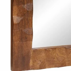 vidaXL Espejo de baño Acabado de Acacia Marrón 50 x 70 x 2,5 cm Acabado marr&oacute;n de acacia Clearance