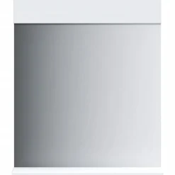 vidaXL Decoración-Espejo de baño con estante BERG madera maciza 60x12x70cm
