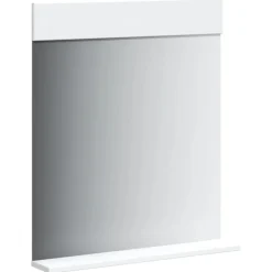 vidaXL Decoración-Espejo de baño con estante BERG madera maciza 60x12x70cm
