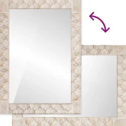 vidaXL Conjuntos De Muebles-Espejo de baño con espejo Acabado de Lavado 50 x 70 x 2,5 cm