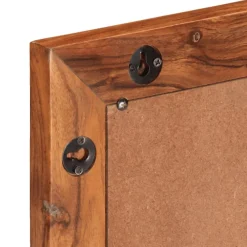 vidaXL Espejo de baño madera maciza de acacia y vidrio 50x70 cm Marr&oacute;n claro Outlet
