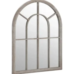 vidaXL Espejo de jardín hierro para exterior 60x45 cm Arena Sale