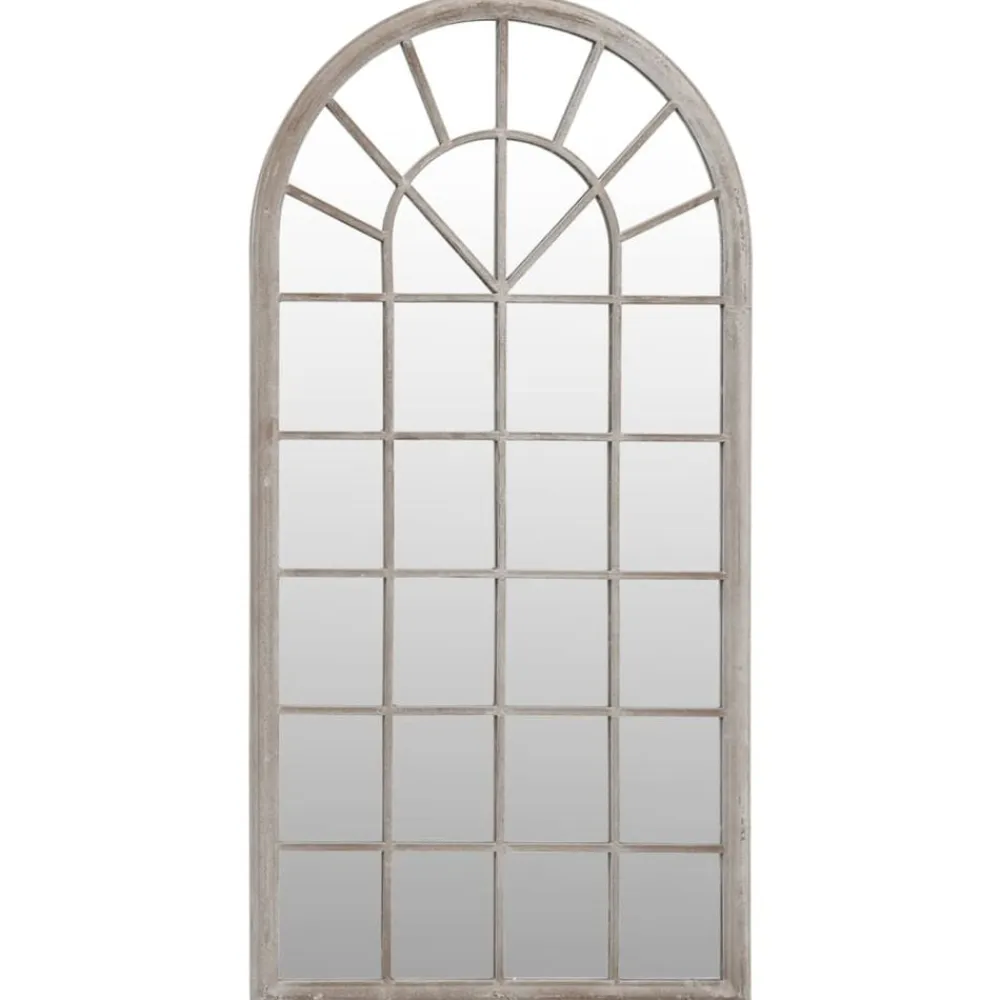 vidaXL Espejo de jardín hierro color para uso exterior 90x45 cm Arena New