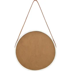 vidaXL Espejo de pared con correa 40 cm Blanco Hot