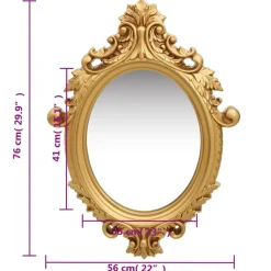 vidaXL Decoración-Espejo de pared estilo castillo 56x76 cm