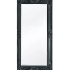 vidaXL Espejo de pared estilo barroco 100x50 cm Negro New