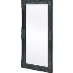 vidaXL Espejo de pared estilo barroco 100x50 cm Negro New