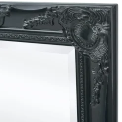 vidaXL Espejo de pared estilo barroco 100x50 cm Negro New