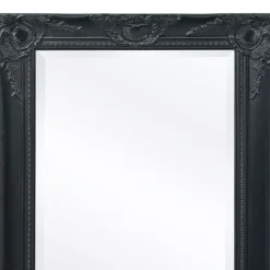 vidaXL Espejo de pared estilo barroco 100x50 cm Negro New