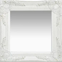 vidaXL Decoración-Espejo de pared estilo barroco 40x40 cm