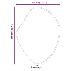 vidaXL Espejo de pared 50x40 cm Negro New