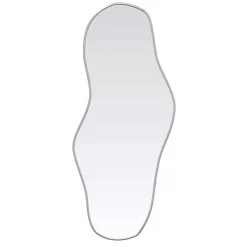 vidaXL Espejo de pared 60x25 cm Plateado New