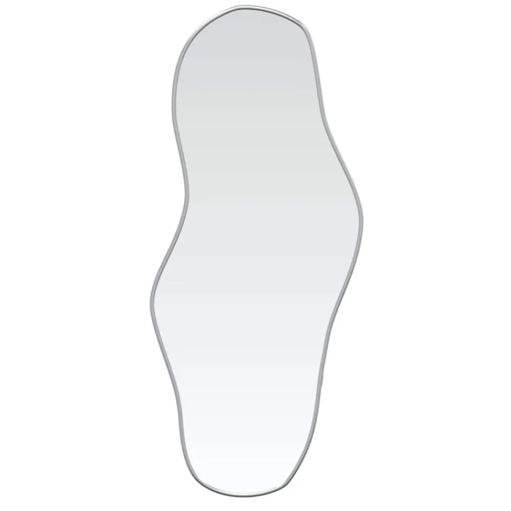 vidaXL Espejo de pared 60x25 cm Plateado New