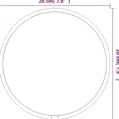 vidaXL Espejo de pared redondo Ø20 cm Plateado Outlet