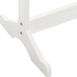 vidaXL Espejo de pie con joyero y luces LED Blanco