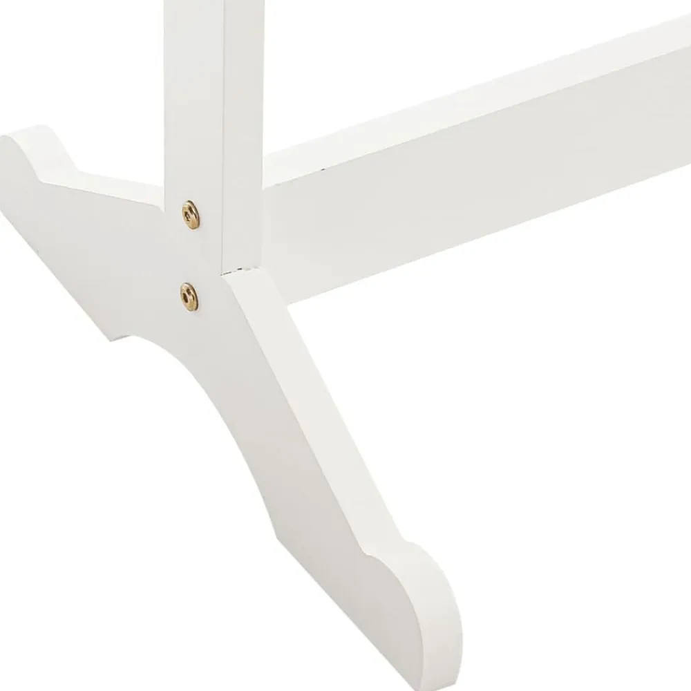 vidaXL Espejo de pie con joyero y luces LED Blanco