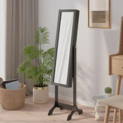 vidaXL Espejo de pie 34x37x146 cm Negro Sale