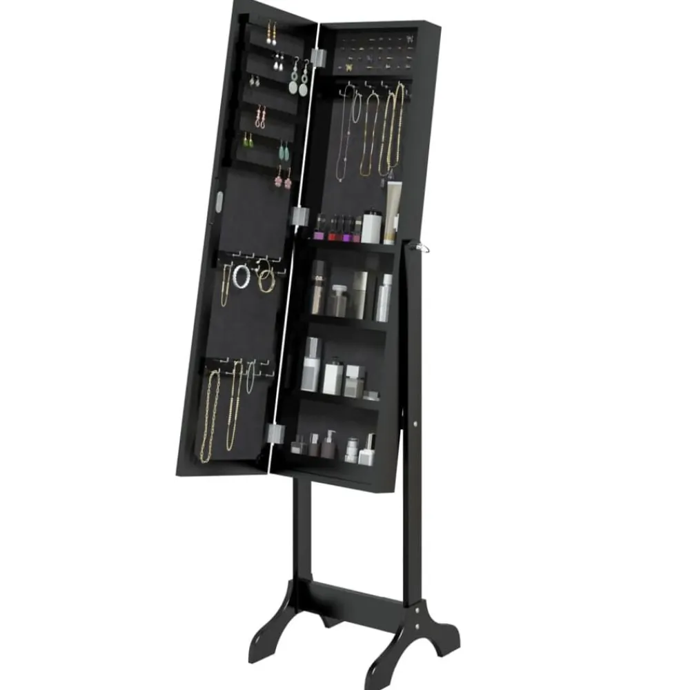 vidaXL Espejo de pie 34x37x146 cm Negro Sale