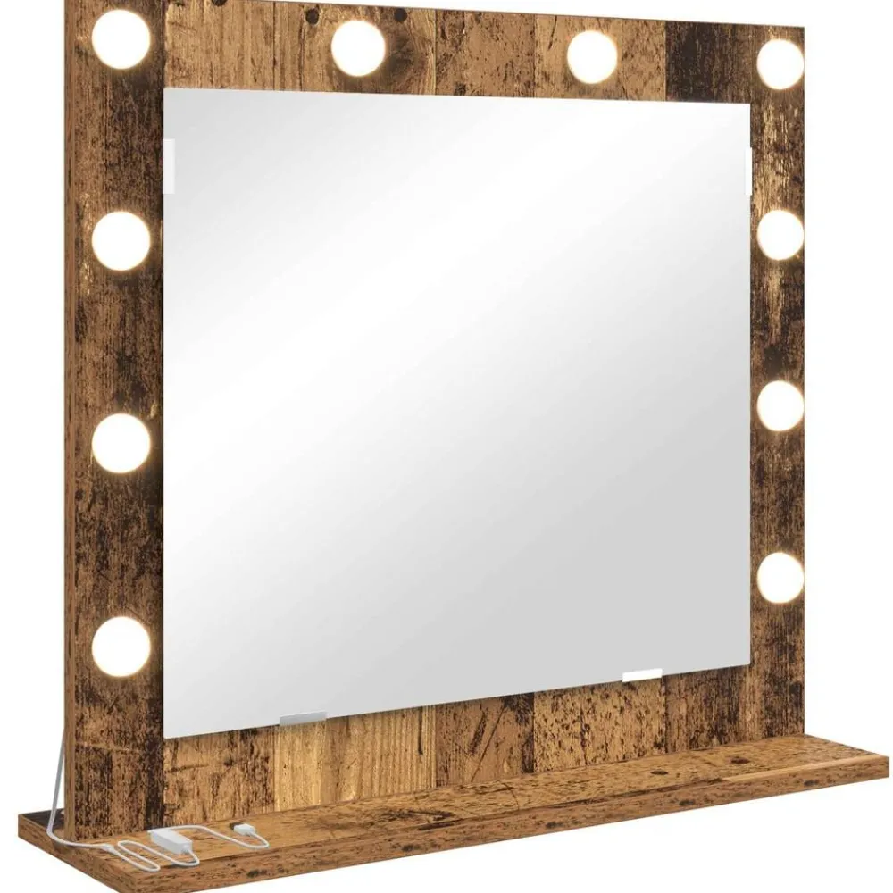 vidaXL Espejo de Tocador Rectangular Madera vieja 60 x 55 x 18 cm Madera envejecida Online