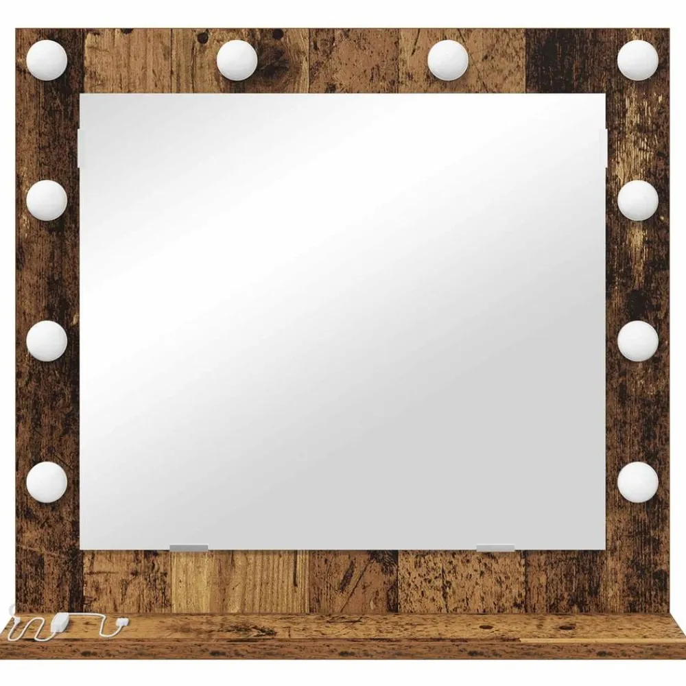 vidaXL Espejo de Tocador Rectangular Madera vieja 60 x 55 x 18 cm Madera envejecida Online