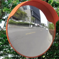 vidaXL Espejo de tráfico convexo plástico 45 cm Naranja Clearance