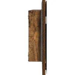 vidaXL Armarios Y Almacenamiento-Espejo Marrón 80 x 37 cm Vidrio y Madera Ingenierizada