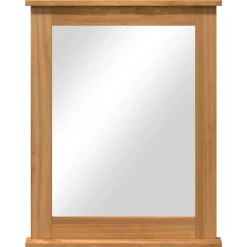 vidaXL Decoración-Espejo VIGO Marrón miel 55,5 x 5 x 70 cm Madera maciza de pino