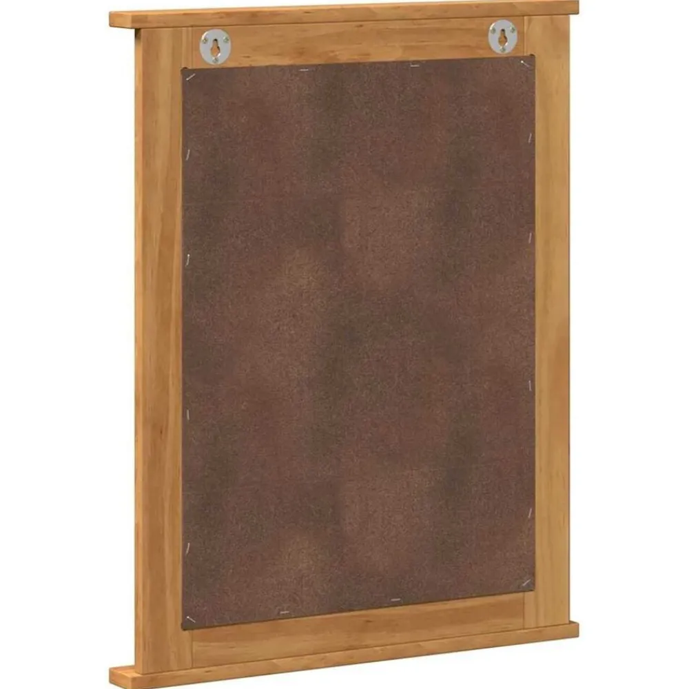 vidaXL Decoración-Espejo VIGO Marrón miel 55,5 x 5 x 70 cm Madera maciza de pino