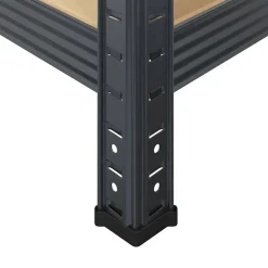 vidaXL Almacenamiento Industrial-Estante almacenaje 5 niveles 2 uds acero y madera contrachapada