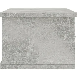 vidaXL Estanterías-Estante cajones para pared contrachapada hormigón 60x26x18,5cm
