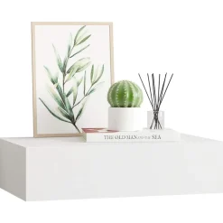 vidaXL Estante con cajón de pared MDF 40x23,5x10 cm Blanco New